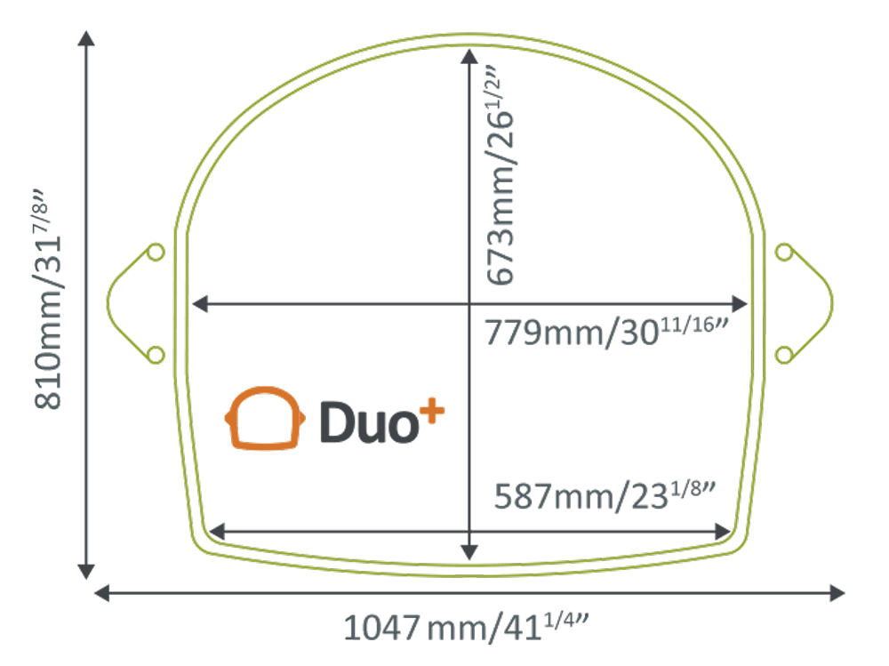 Stiltz Duo+ Homelift footprint