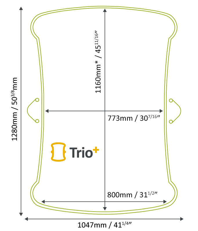 Stiltz Trio+ Homelift footprint
